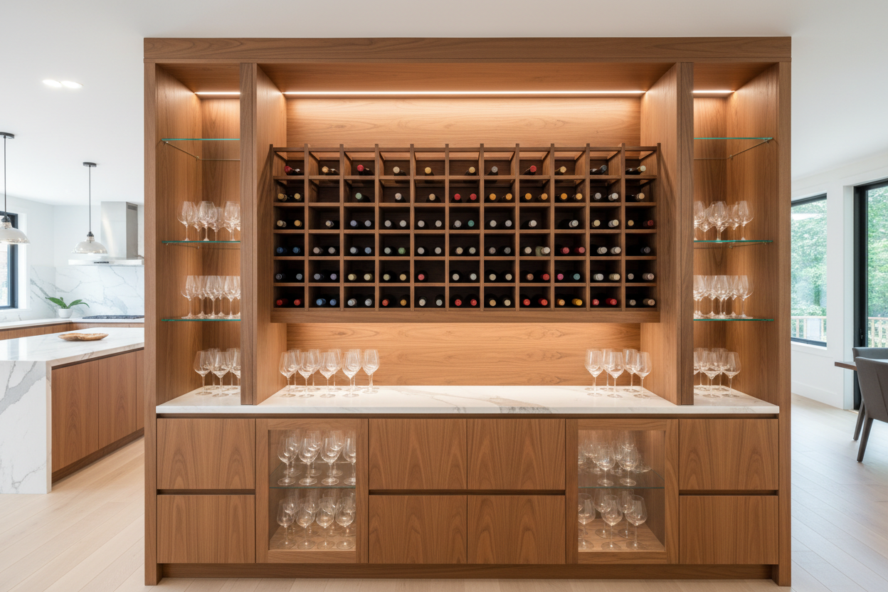 cabinet and wine rack
