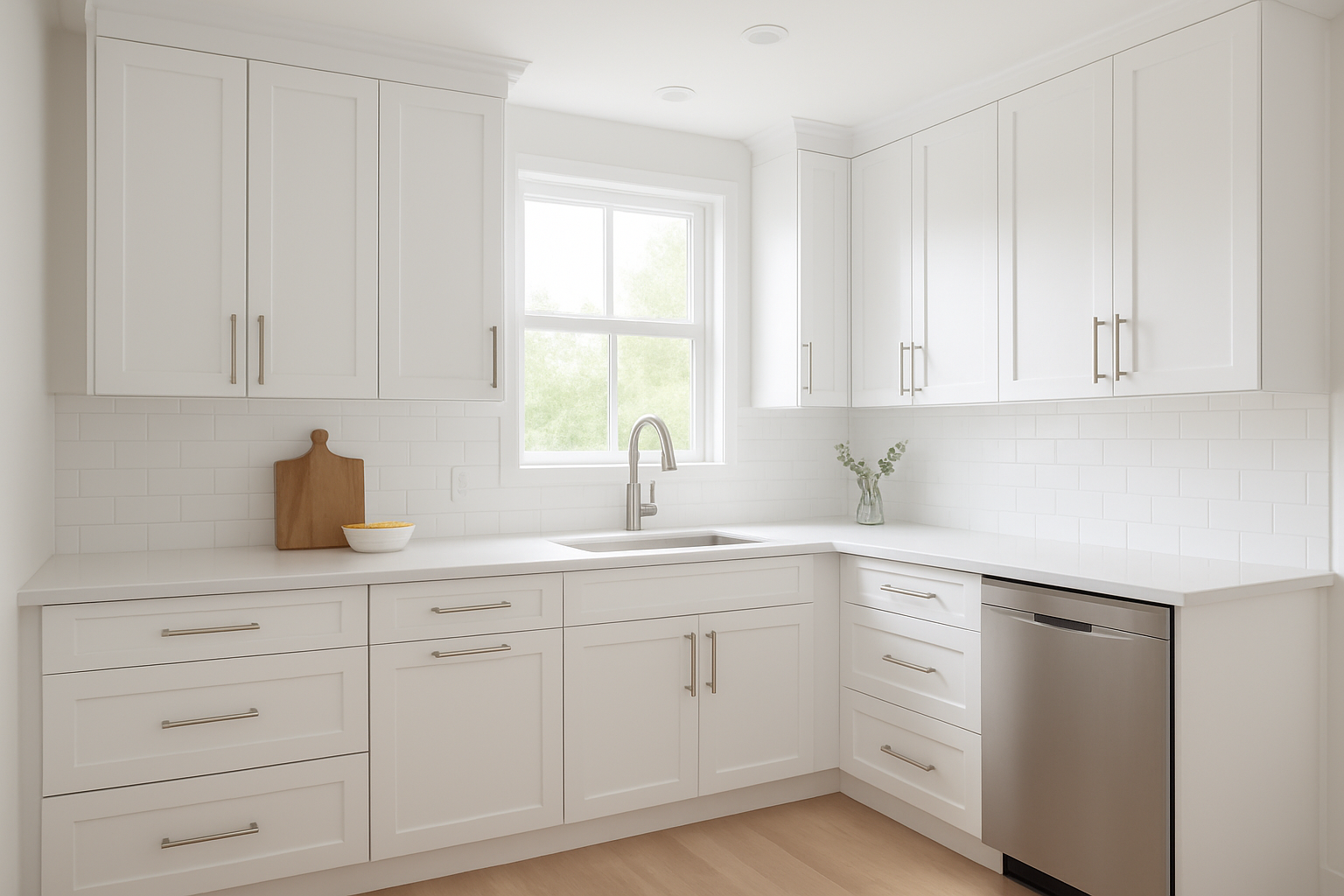 white cabinets