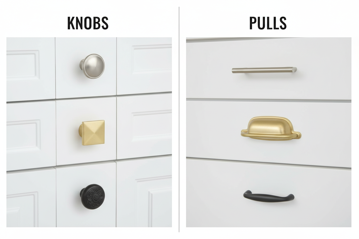 Kitchen Cabinets with Knobs