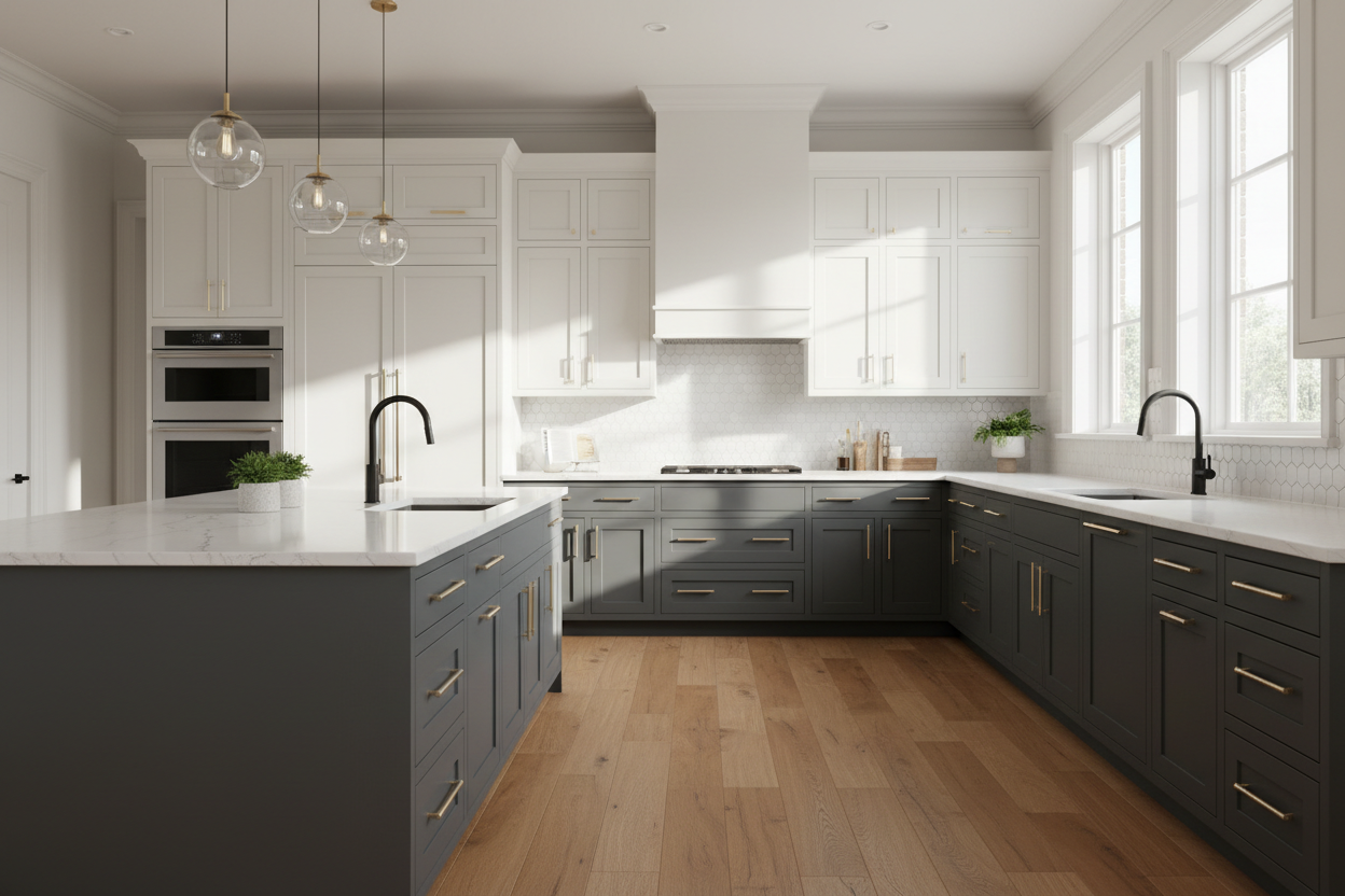 two tone kitchen cabinets