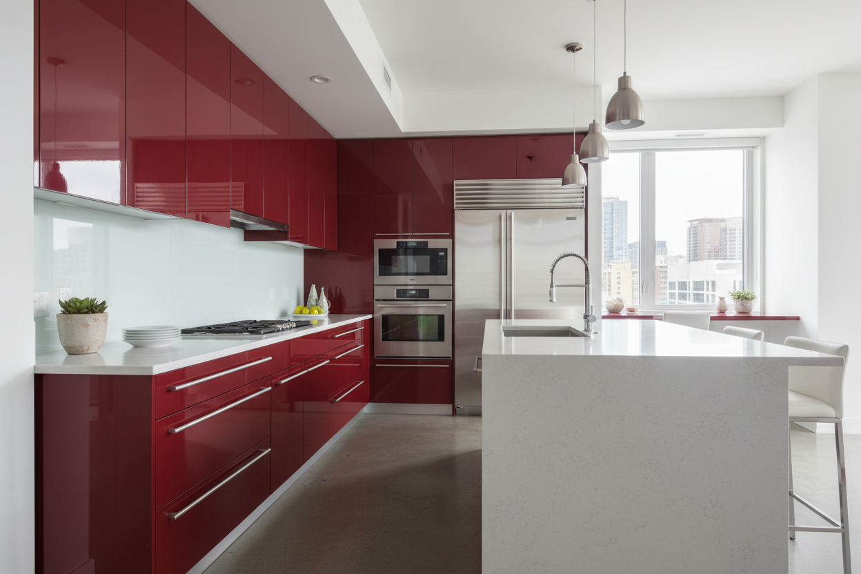 Red Kitchen Cabinets: Bold Design Ideas for Modern and Stylish Kitchens ...