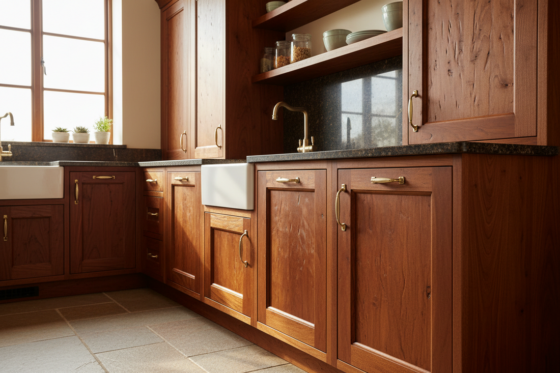 wood veneer kitchen cabinets