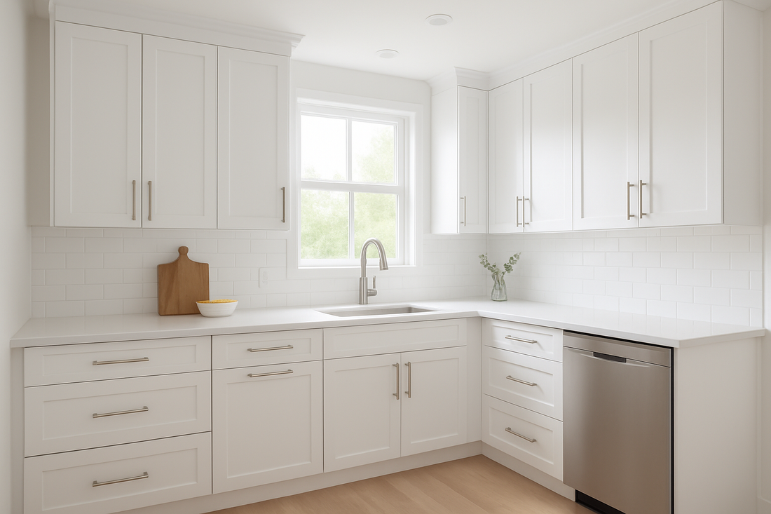 white cabinets